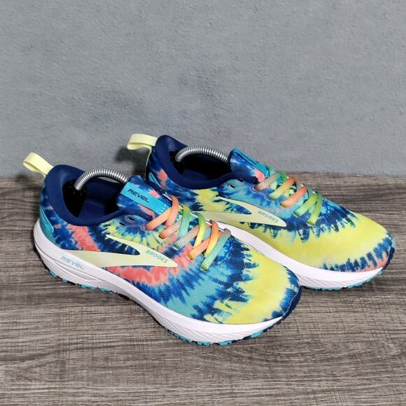Brooks Revel 6 Rock n Roll Tie Dye Blue Womens Sz US 7 Athletic Lace Up Sneakers - Picture 9 of 13